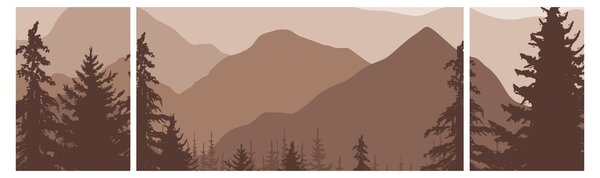 Obraz - Góry Brunatne N⁰2 (170x50 cm)