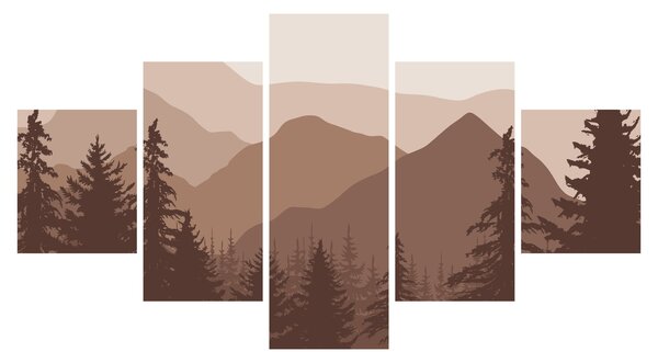 Obraz - Góry Brunatne N⁰2 (125x70 cm)