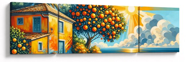 Obraz - Dom z pomarańczami I. (170x50 cm)