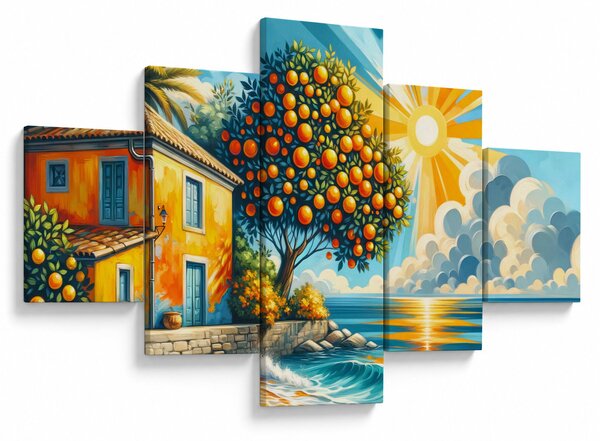 Obraz - Dom z pomarańczami I. (125x70 cm)