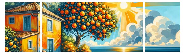 Obraz - Dom z pomarańczami I. (170x50 cm)