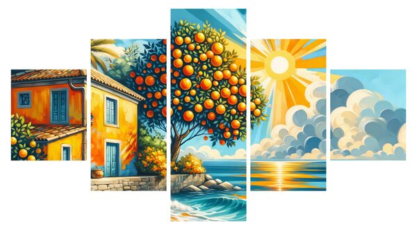 Obraz - Dom z pomarańczami I. (125x70 cm)