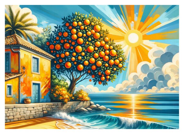 Obraz - Dom z pomarańczami I. (70x50 cm)