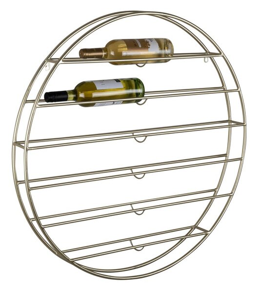 Wiszący metalowy regał na wino w kolorze złota liczba butelek 12 80x80x9 cm Redondo – PT LIVING