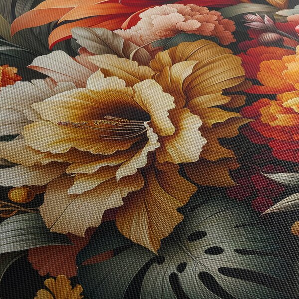 Obraz - Pomarańczowo-czerwone kwiaty (125x70 cm)