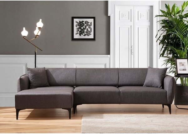Ciemnoszara sofa narożna Belissimo, narożnik lewy – Balcab Home