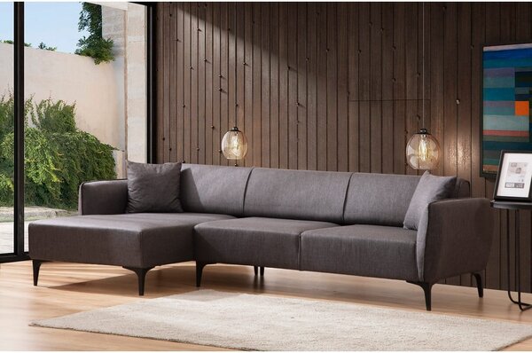 Ciemnoszara sofa narożna Belissimo, narożnik lewy – Balcab Home