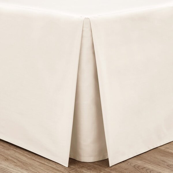 Kremowy pokrowiec na ramę łóżka z perkalu 90x190 cm Easy Iron Percale – Catherine Lansfield