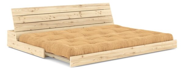 Jasnobrązowa sztruksowa rozkładana sofa 196 cm Base – Karup Design