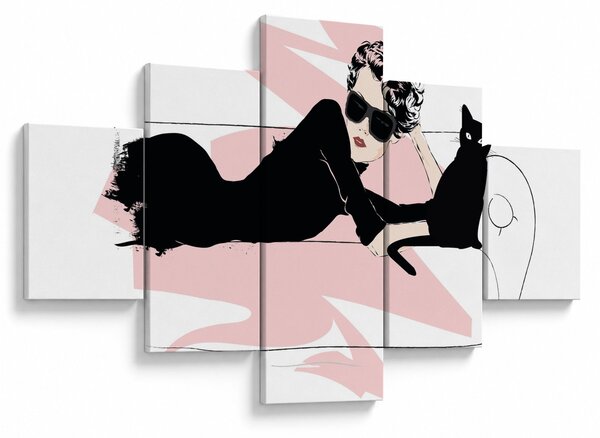 Obraz - Modna dama (125x70 cm)