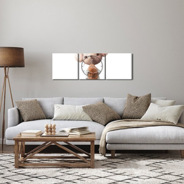 Obraz - Zwierzątko akwarelowe N⁰2 (z zegarem) (90x30 cm)