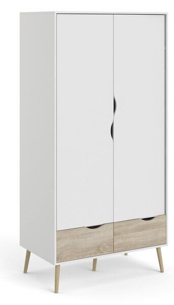 Biała szafa Tvilum Oslo, 99 x 200 cm
