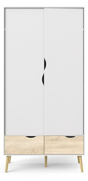 Biała szafa Tvilum Oslo, 99 x 200 cm