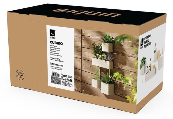 Plastikowe doniczki wiszące na zioła zestaw 4 szt. Cubiko – Umbra