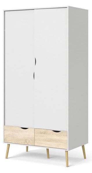 Biała szafa Tvilum Oslo, 99 x 200 cm