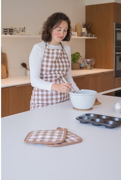 Bawełniany fartuch Gingham – Tiseco Home Studio