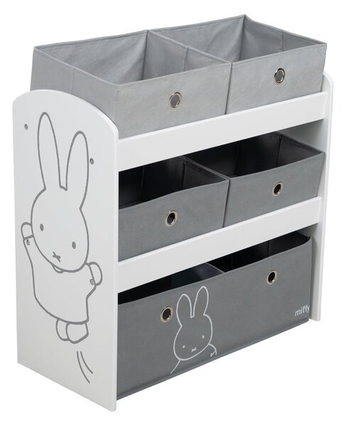 Biało-szary dziecięcy pojemnik na zabawki 63,5x29,5x60 cm Miffy – Roba