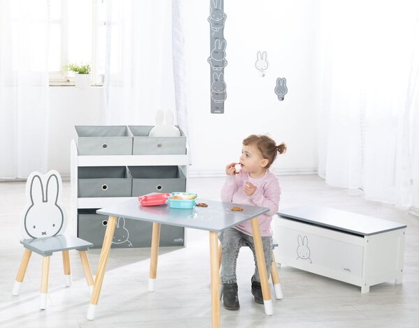 Biało-szary dziecięcy pojemnik na zabawki 63,5x29,5x60 cm Miffy – Roba