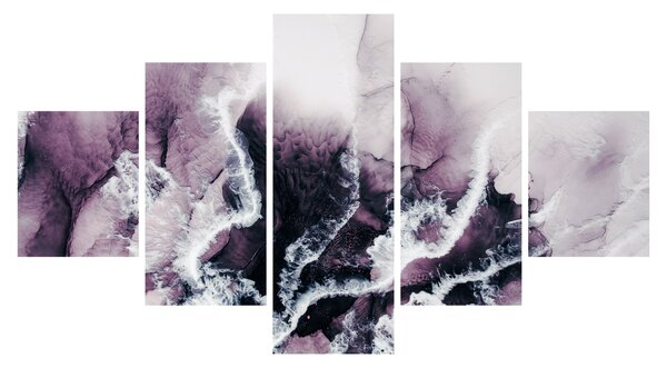 Obraz - Fioletowy marmur N⁰2 (125x70 cm)