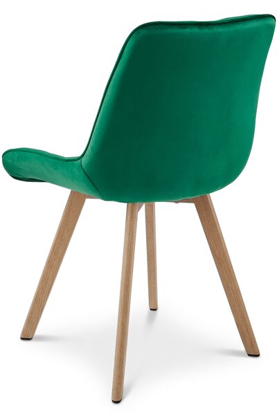 Krzesło do jadalni SORIA VELVET, zielone