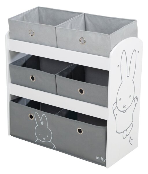 Biało-szary dziecięcy pojemnik na zabawki 63,5x29,5x60 cm Miffy – Roba