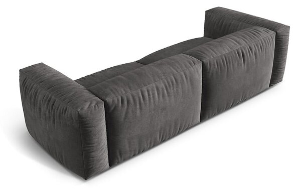 Szara aksamitna sofa modułowa 240 cm Martina – Micadoni