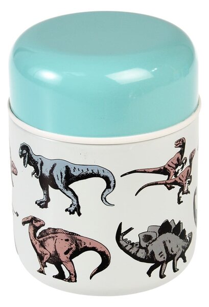 Niebiesko-kremowy termos na jedzenie dla dzieci 280 ml Prehistoric Land – Rex London