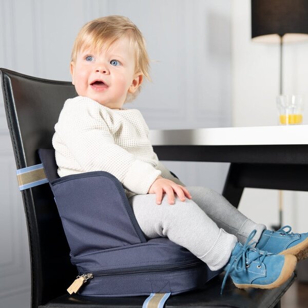 Ciemnoniebieska poduszka na krzesło dla dziecka Booster Seat – Roba