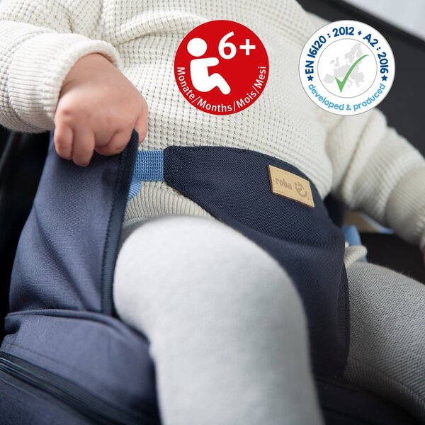 Ciemnoniebieska poduszka na krzesło dla dziecka Booster Seat – Roba