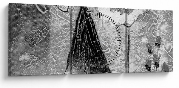 Obraz - Malarstwo afrykańskie (z zegarem) (90x30 cm)