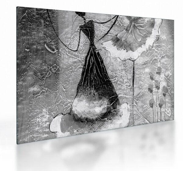 Obraz na szkle - Malarstwo afrykańskie (70x50 cm)