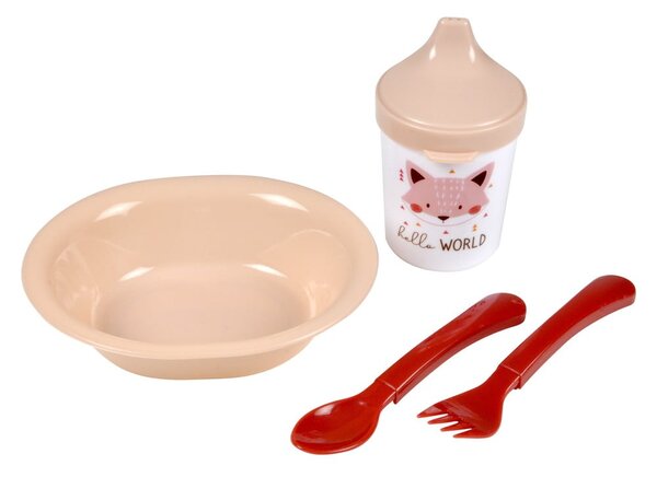 Plastikowy zestaw naczyń dla dzieci 4 szt. Forest – Bébé Douceur