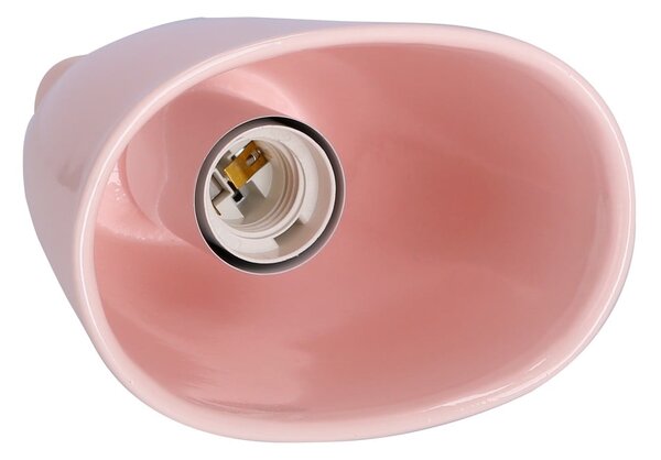 Różowy żyrandol dziecięcy z ceramicznym kloszem Sewilla – Candellux Lighting