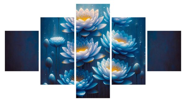 Obraz - Lilie wodne pod powierzchnią (125x70 cm)