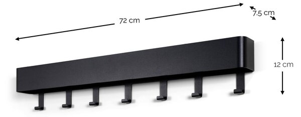 Jasnożółty stalowy wieszak ścienny z półką 72 cm Dax Play – Spinder Design