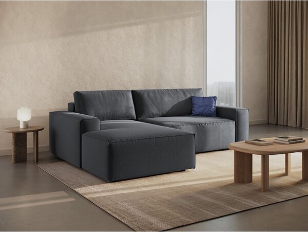 Ciemnoszary rozkładany narożnik (lewostronny) Jodie – Micadoni Home