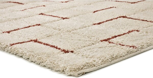 Ceglasto-kremowy dywan 133x190 cm Brenda – Universal