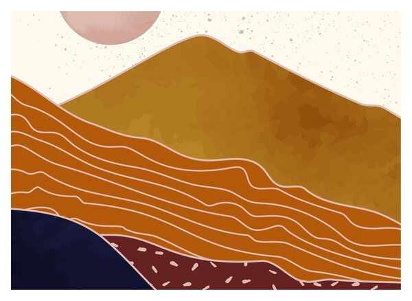 Obraz na szkle - Spacefrog design mountain N⁰1 (70x50 cm)