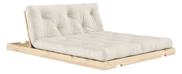 Beżowa lniana rozkładana sofa 145 cm Flip – Karup Design