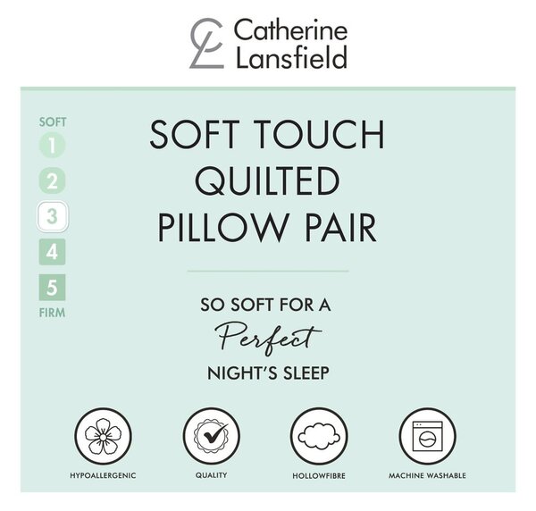 Poduszka 2 szt. 74x48 cm Quilted Comfort Embossed – Catherine Lansfield