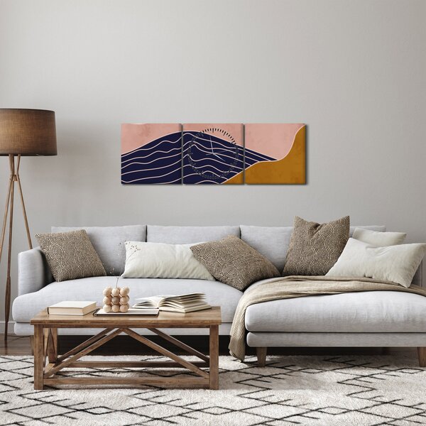 Obraz - Spacefrog design mountain N⁰2 (z zegarem) (90x30 cm)