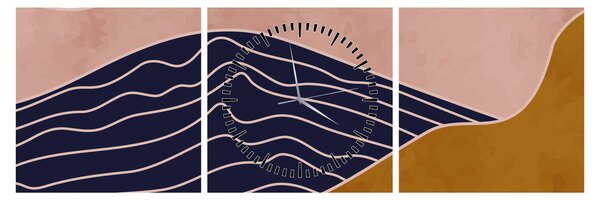Obraz - Spacefrog design mountain N⁰2 (z zegarem) (90x30 cm)