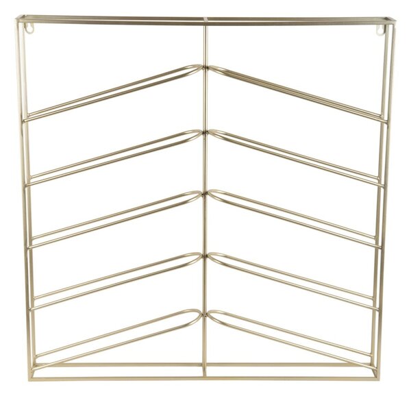 Wiszący metalowy regał na wino w kolorze złota liczba butelek 10 67x66x7,5 cm Cuadro – PT LIVING