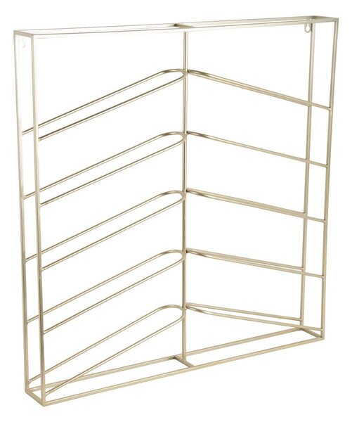 Wiszący metalowy regał na wino w kolorze złota liczba butelek 10 67x66x7,5 cm Cuadro – PT LIVING