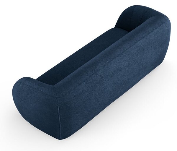Niebieska sofa z materiału bouclé 230 cm Essen – Cosmopolitan Design