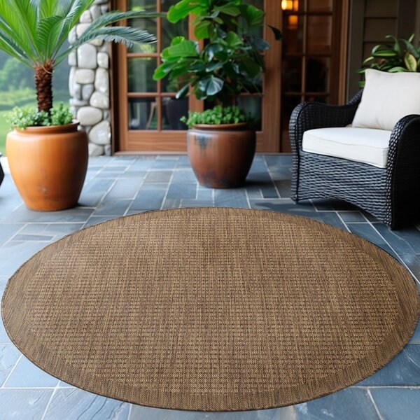 Okrągły dywan odpowiedni na zewnątrz w naturalnym kolorze ø 120 cm Giza 1410 – Ayyildiz Carpets