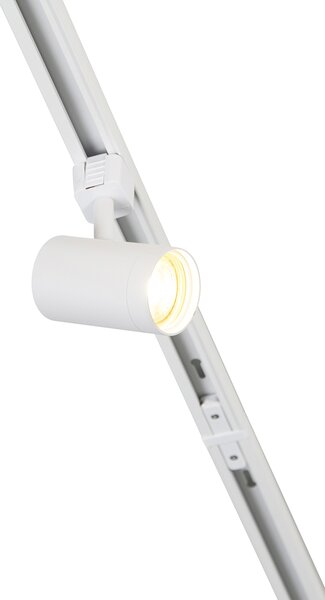 Nowoczesny 1-fazowy system oświetlenia szynowego z 15 reflektorami biały - Iconic Jeana