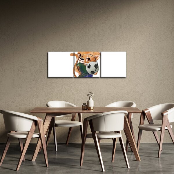 Obraz - Zwierzątko akwarelowe N⁰4 (z zegarem) (90x30 cm)