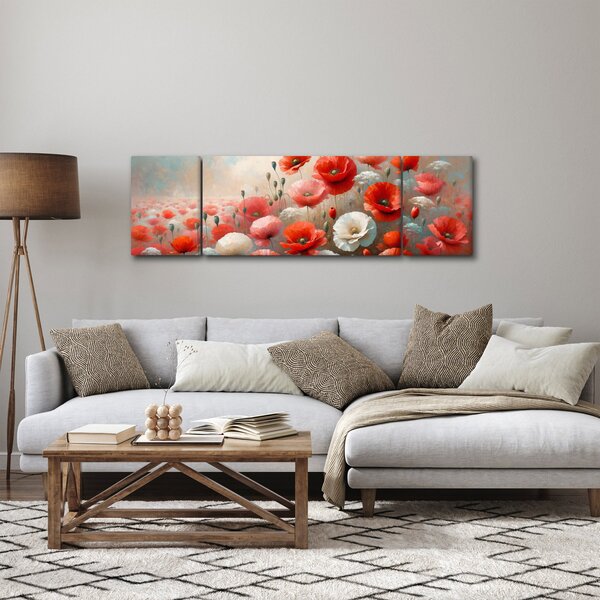 Obraz - Obraz z makami (170x50 cm)