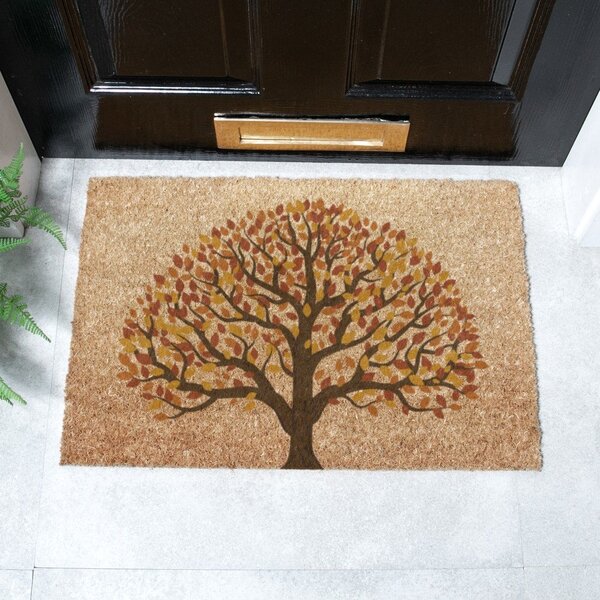 Wycieraczka z włókna kokosowego 40x60 cm Autumnal Tree of Life – Artsy Doormats